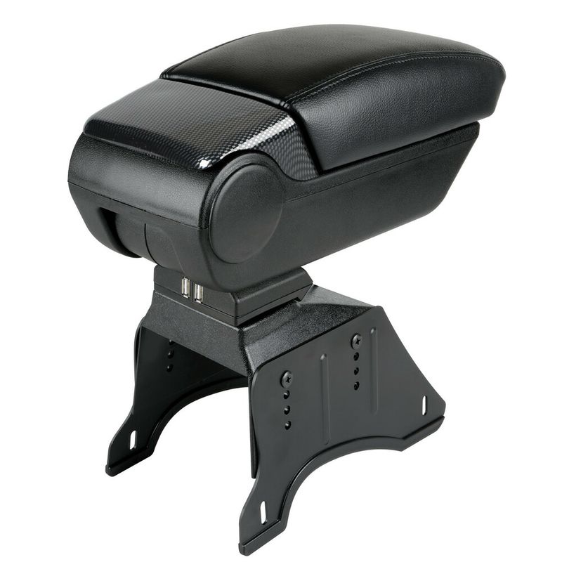 Premium-bracciolo-3-funzioni-con-doppio-sistema-di-fissaggio-e-connessione-USB-12V---Carbon-Look
