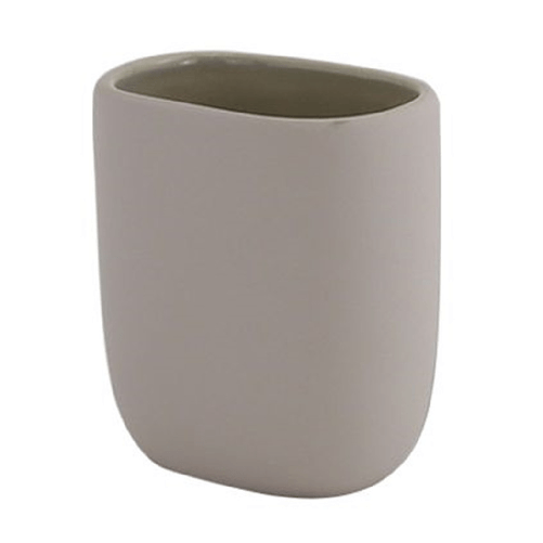 Cleafe-bicchiere Porta Spazzolini Dentifricio Piatto Tortora Arredo Bagno Accessorio 87814 -