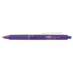 Pilot Frixion Clicker Penna gel cancellabile retrattile - Penna a sfera rotonda da 07 mm - Linea da 04 mm - Impugnatura ergonomica - Colore viola