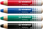 Stabilo-MARKdry-Pack-de-4-Marcadores-para-Pizarra---Sacapuntas---Paño-de-Limpieza---Mina-XXL-de-10mm---Madera-100--Certi