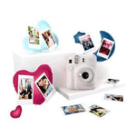 Fujifilm Pack Best Memories Instax Mini 12 Clay White Camara Instantanea + Film Instax Mini 10ud. + 3 Portafotos - Tamañ