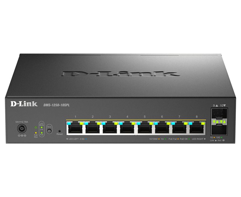 D-Link-Switch-10-Port-Multi-Gigabit-Smart-Managed-Poe---Including-8-Multi-Gigabit-2.5G-Poe-And-2-10G