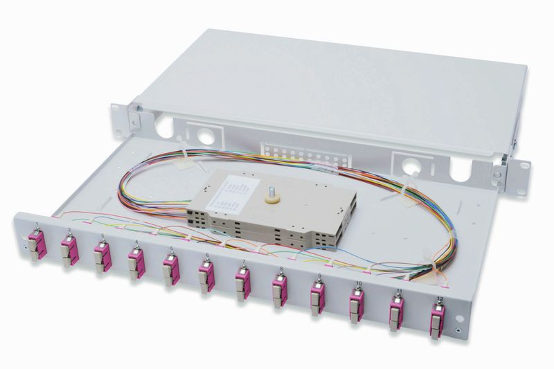 Pannello-Estraibile-19-Per-Fibra-Ottica-Con-12-Connettori-Sc-Duplex-Om4