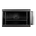 Aiten-Data-AI6606-Pensile-6U-profondita-600---Porta-in-vetro---Blocco-di-sicurezza---Include-vassoio-fisso-e-ventola-da-120-mm---Colore-nero