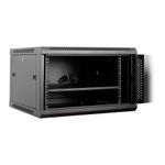 Aiten-Data-AI6606-Pensile-6U-profondita-600---Porta-in-vetro---Blocco-di-sicurezza---Include-vassoio-fisso-e-ventola-da-120-mm---Colore-nero
