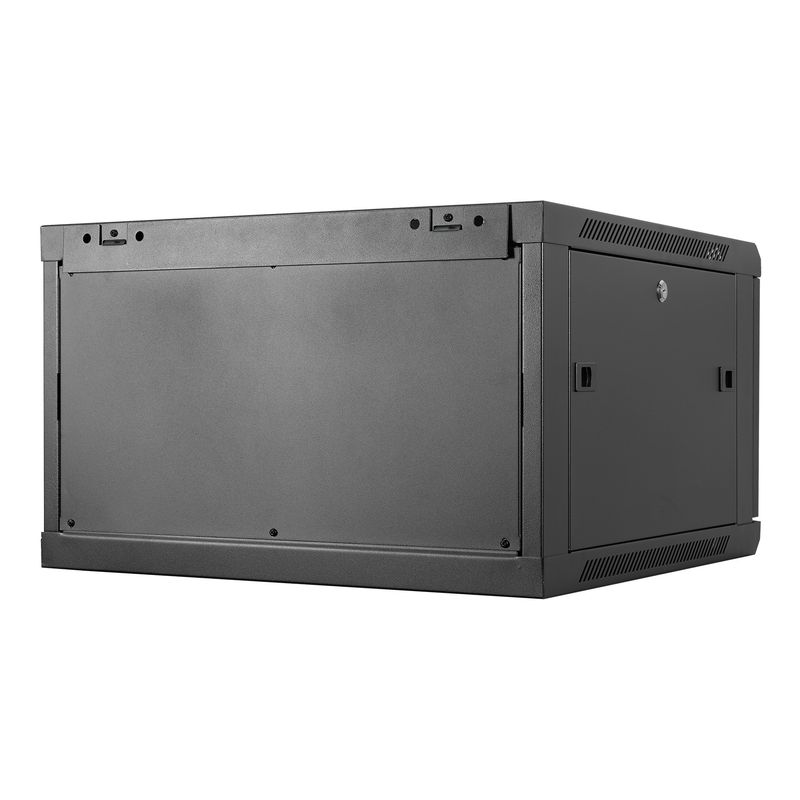 Aiten-Data-AI6606-Pensile-6U-profondita-600---Porta-in-vetro---Blocco-di-sicurezza---Include-vassoio-fisso-e-ventola-da-120-mm---Colore-nero