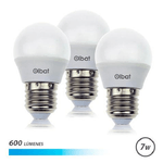 Elbat Pack 3 Lampadine - Potenza 7W - Lumen 600 - Tipo Luce Luce Fredda 6500K - Attacco E27 - Angolo 220 - Dimensioni 45