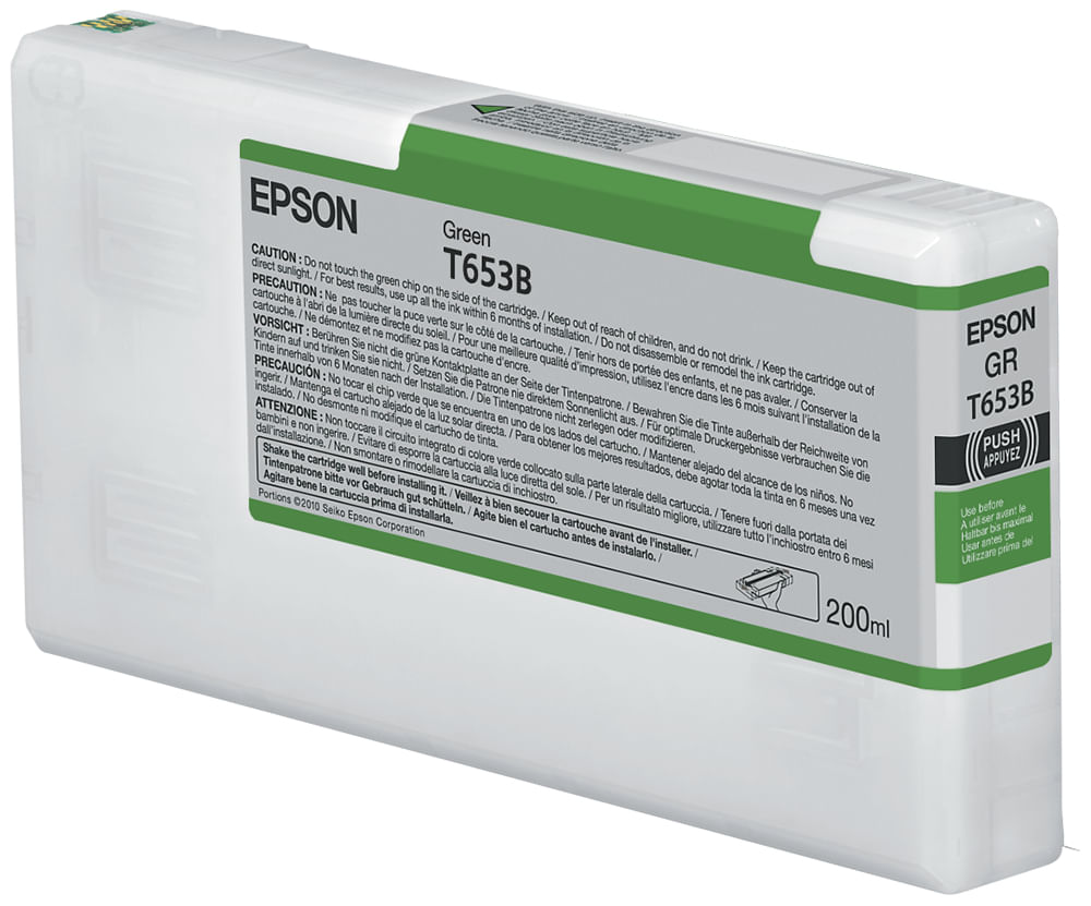 Epson ORIGINALE Epson Cartuccia d&#39inchiostro Verde C13T653B00 T653B 200ml