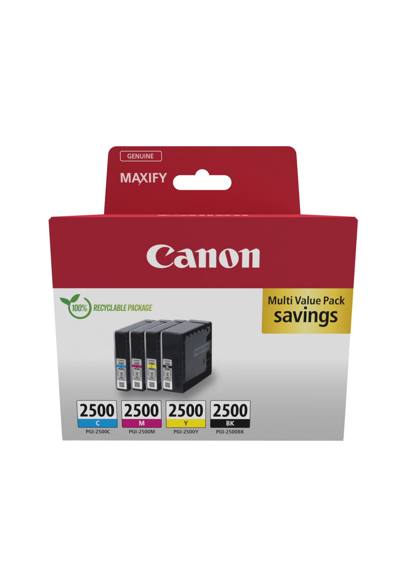 Canon ORIGINALE Canon Multipack nero / ciano / magenta / giallo PGI-2500 9290B006 3100 pagine
