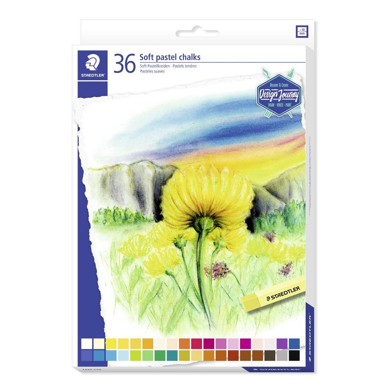 Staedtler-2430-Confezione-da-36-gessetti-pastello-morbidi---Eccellente-per-sfumare-i-colori---Solidita-alla-luce---Colori-assortiti