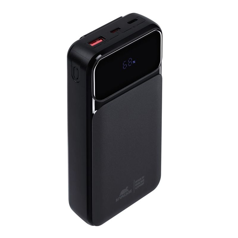 Battery-Bank--20000-Mah--225W-Fast-Charger-Con-3-Cavi-Integrati---Di-Cui-Type-C-Ed-Usb-Con-Funzione-Ricarica---Nera