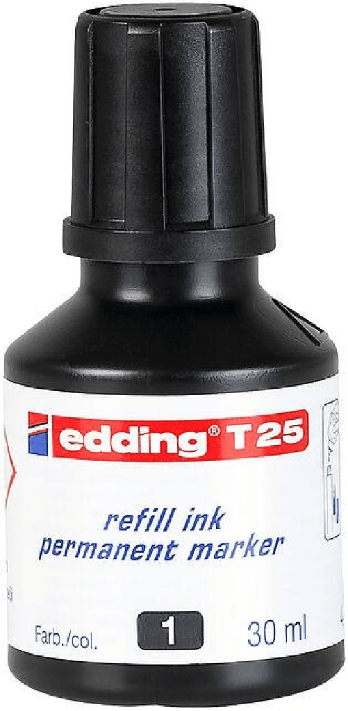 Flacone-di-ricarica-Edding-T25-per-pennarello-indelebile---Capacita-30-ml---Colore-nero