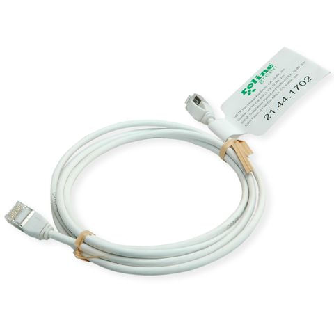Roline-Green-U-Ftp-Datacenter-Patchcord-Cat.6A-Class-Ea-Lsoh-Tpe-Slim-Grey-0.15M