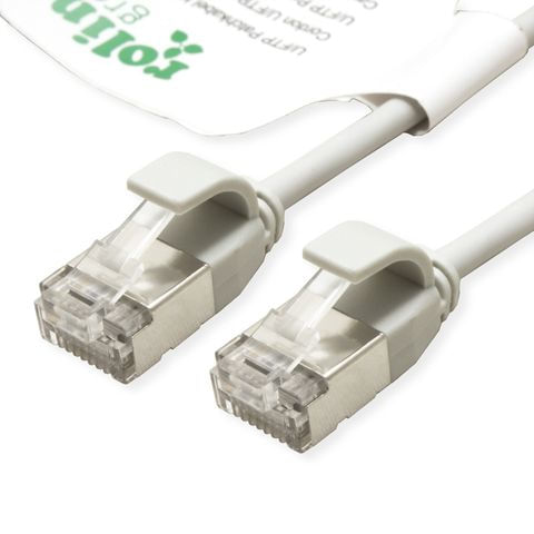 Roline-Green-U-Ftp-Datacenter-Patchcord-Cat.6A-Class-Ea-Lsoh-Tpe-Slim-Grey-0.15M