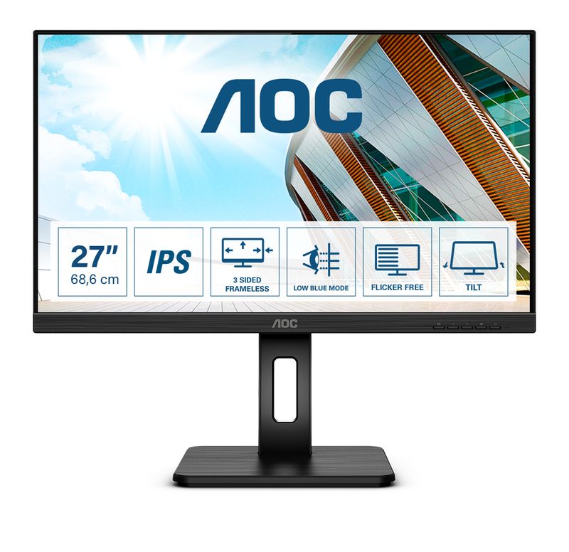 Aoc-Monitor-27-Led-Ips-Qhd-16-9-4Ms-300-Cdm-Pivot-Vga-Dp-Hdmi-Multimediale