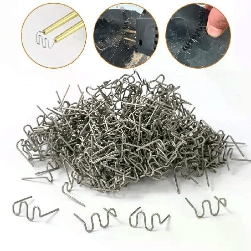 Graffette 0.8mm Pinzatrice Saldatura Unghie Plastica Saldatore Kit 500pz punti