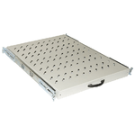 Link Ripiano Universale per Armadio Rack Estraibile su Binari Telescopici 1 Unita' Grigio 370mm