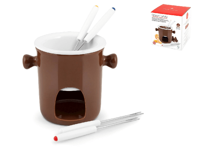 HO-Me-Set-per-fonduta-Marrone-1-persona-e--con-4-Forchettine