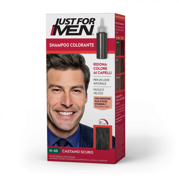 Just For Men Shampoo Colorante H-45 Castano Scuro