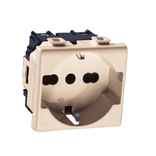 Modulo-presa-Poly-Pool-modello-PP0101-incasso-colore-Avorio-per-installazioni-elettriche