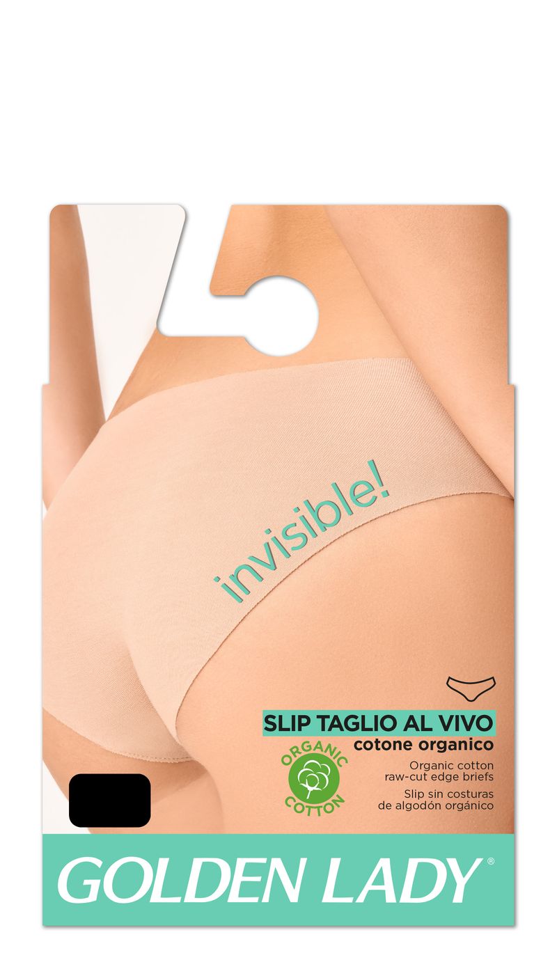 Intimo-Slip-Taglio-Vivo-Cotone-Nero-Tg.4-O109In