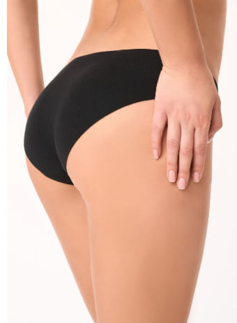 Intimo-Slip-Taglio-Vivo-Cotone-Nero-Tg.4-O109In