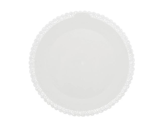 Crazystock Selected Confezione 3 Vassoi Tondo Bianco Trinati 35 cm