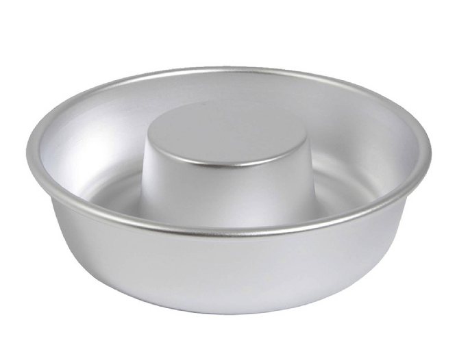 Stampo in alluminio bassa con tubo senza fori cm 24×8 h