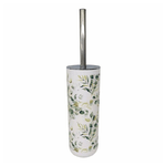 Cleafe-portascopino A Cilindro Con Scopino Bagno Wc Toilette Fiori Foglie Accessorio 87057 -