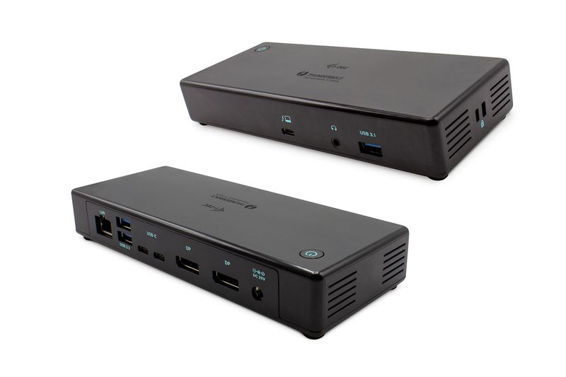 i-tec-TB3CDUALDPDOCKPD-replicatore-di-porte-e-docking-station-per-notebook-Cablato-Thunderbolt-3-Nero