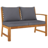 vidaXL-Panca-da-Giardino-1145cm-con-Cuscino-Grigio-Massello-di-Acacia