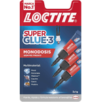 Pacchetto Locke di 3 super colla -3 mini trio originale - 1gr - tripla resistenza - adesivo trasparente - scatto e forza