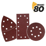 Blim Confezione da 9 Carte Vetrate con Velcro per Levigatrice BL0151 - Grana 80 - 3 Formati