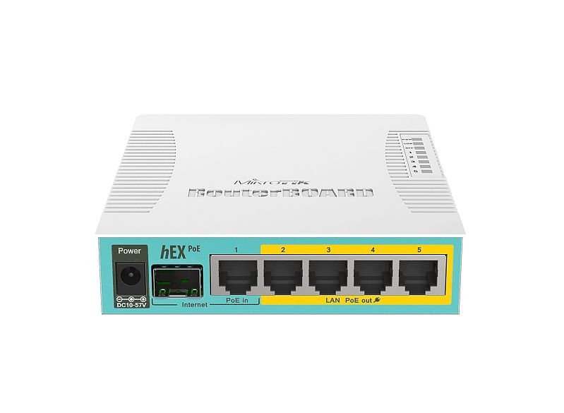 Mikrotik-hEX-PoE-router-cablato-Bianco