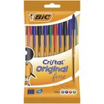 Bic-Crystal-Original-Fine-pacchetto-di-10-Boligrafos-de-Bola---Round-Punt