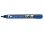 Marker-permanente-pilota-100---punta-di-proiettile-fine-45-mm---1-mm-Scate---colore-blu