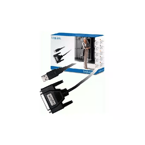 LogiLink-USB---D-SUB-25-Adapter-Cable-1.8m-18-m-D-sub--DB-25--Nero
