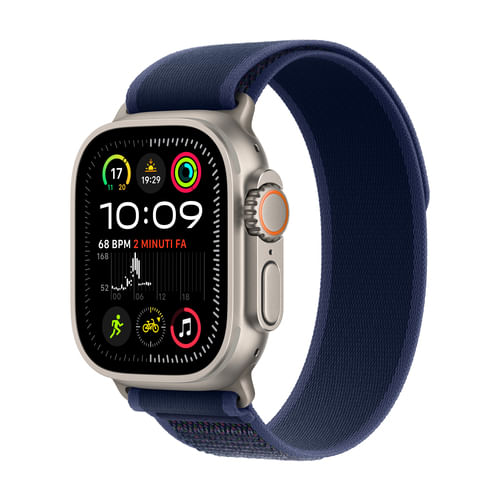Apple-Watch-Ultra-2-GPS---Cellular-49mm-Cassa-in-Titanio-con-Blue-Trail-Loop---S-M