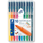 Staedtler Stadtleler Triplus Color 323 Pacchetto di 10 marcatori di punta fine - 1 mm Circa ictus