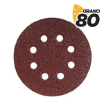 Blim Confezione da 10 Carte Vetrate con Velcro per Levigatrice BL0136 - 125mm - Grana 80 - Formato Circolare