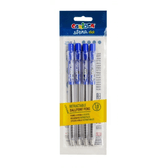 Carioca Sfera Confezione da 4 Penne a Sfera a Scatto - Punta Ø 1mm - Click Facile e Comodo - Scrittura Fluida e Soffice - Colore Blu