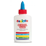 Colla Bianca Carioca 500gr - Coperchio con Dosatore - Adatta per Carta e Cartone - Trasparente una volta asciutta - Senza solventi - Colore Bianco