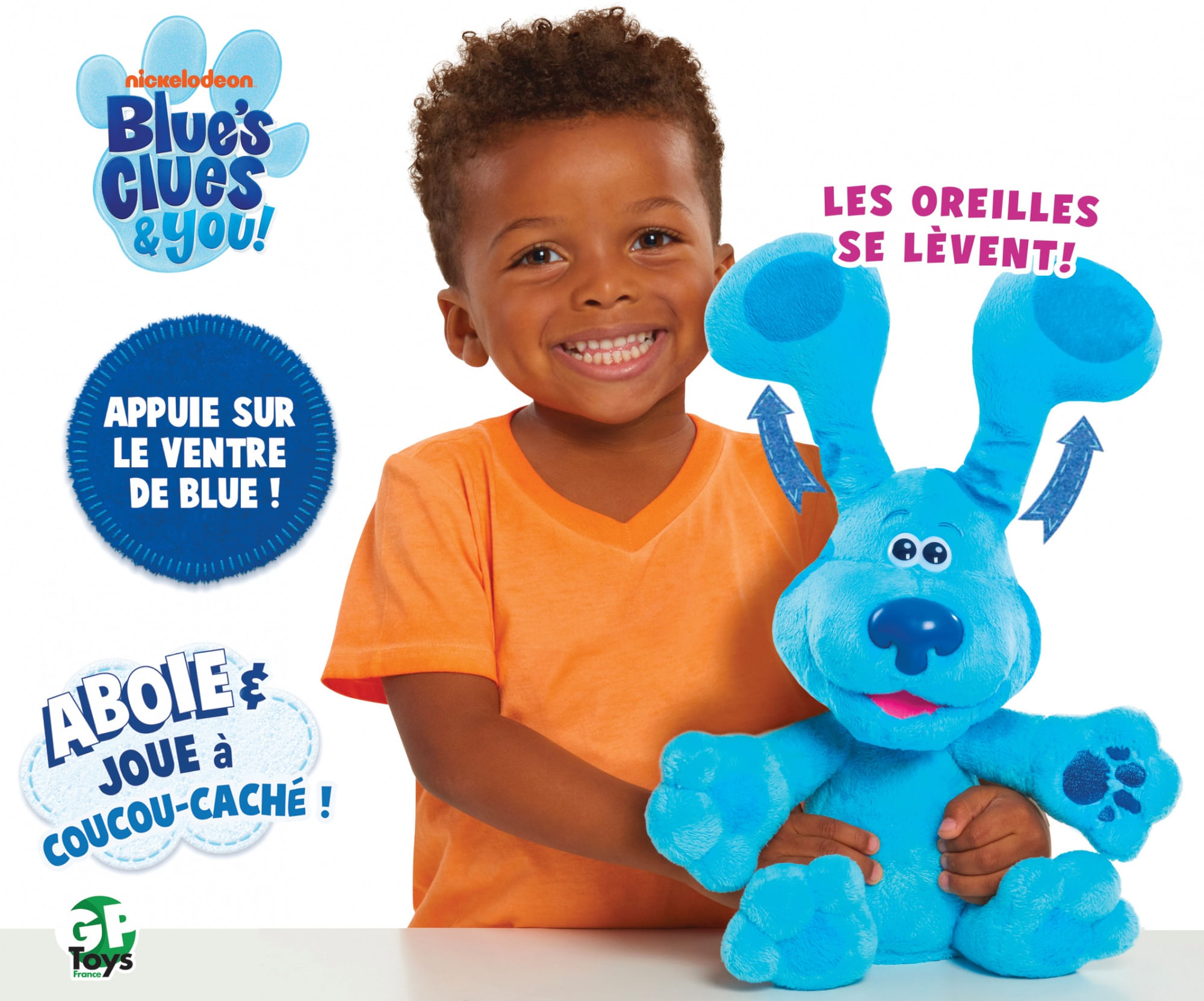 Giochi Preziosi Peluche Blue Gioco del Cucù, con suoni, premigli il pancino e solleverà le orecchie