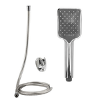 Cleafe-kit Doccetta Doccino Soffione Rettangolare Doccia Bagno Con Laccio 1,8mt Staffa 69314 -