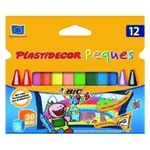 Bic Kids Plastidecor Glat Scatola da 12 pennarelli a cera triangolari - Ideale per le foto dei bambini - Texture morbida