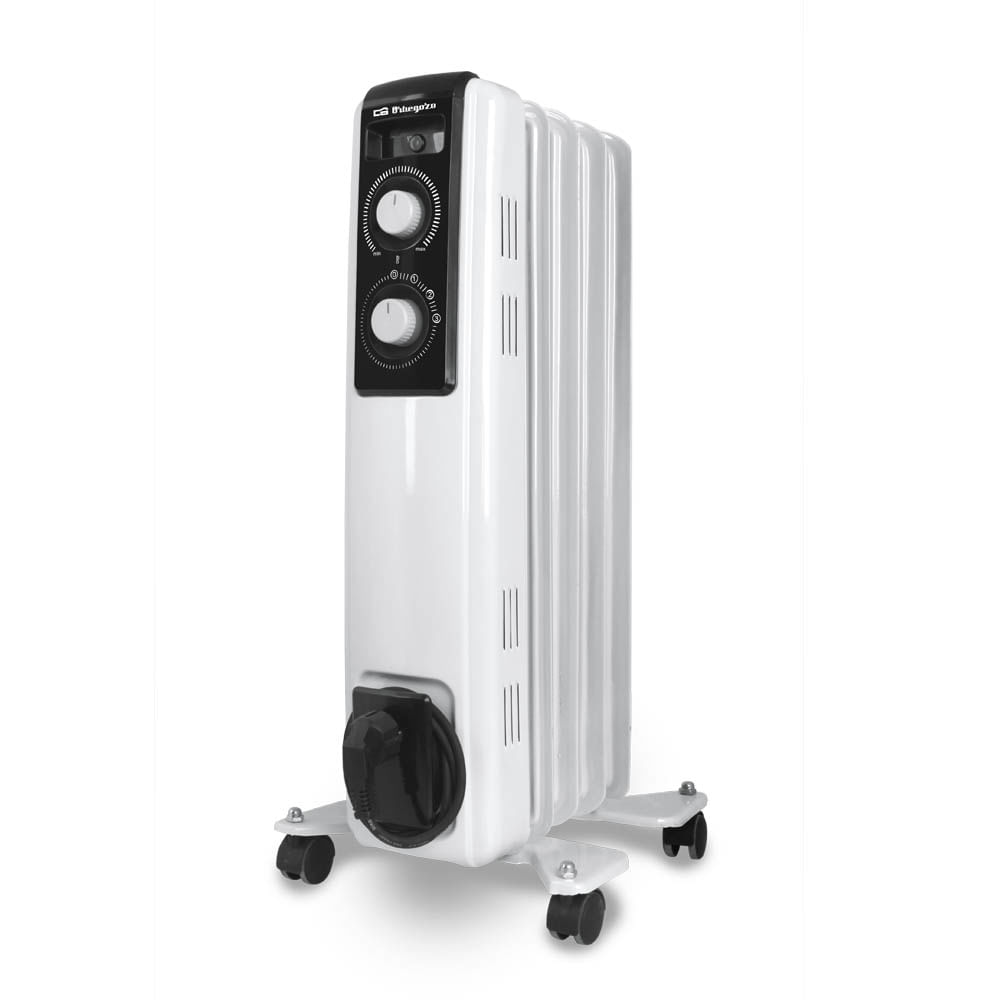 Orbegozo RF-1000 stufetta elettrica Interno Nero, Bianco 1000 W Riscaldatore ambiente elettrico a olio