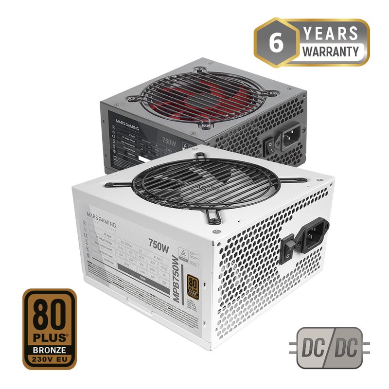 Mars-Gaming-MPB750-alimentatore-per-computer-750-W-20-4-pin-ATX-ATX-Bianco