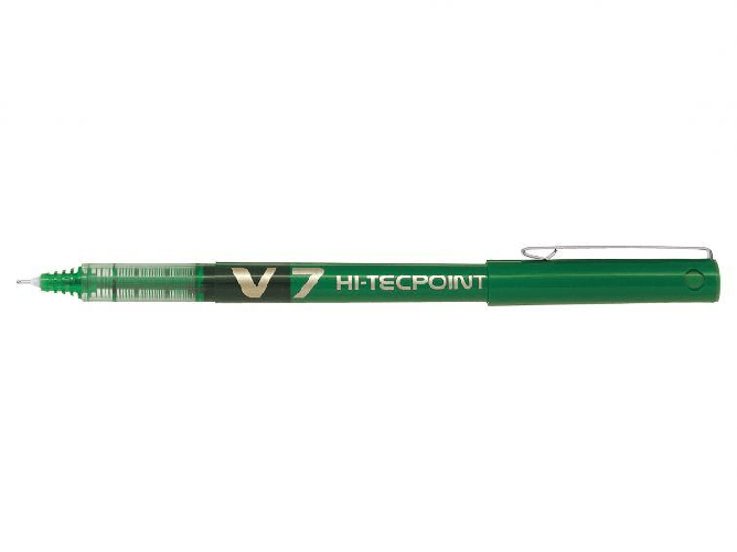 PILOT-INCILITA-LIQUIDE-BOLIGRAPH-V7-HI--Tecpoint-Rollerball---Punto-infilato-fine-07-mm---Scate-05-mm---colore-verde