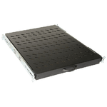 Link Ripiano Universale per Armadio Rack Estraibile su Binari Telescopici 1 Unita' Nero 370mm