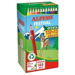 Pacchetto-alpino-del-festival-di-144-matite-colorate---Mine-da-3-mm---Ideale-per-l-intera-classe---Colori-ordinati